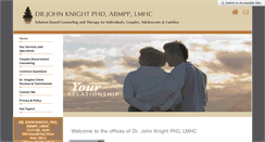 Desktop Screenshot of drjohnknightphd.com
