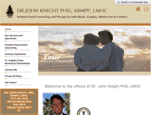 Tablet Screenshot of drjohnknightphd.com